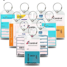 Load image into Gallery viewer, Luggage Tag Holders - Holds Tags for Carnival, Princess, Holland America, MSC, NCL, Cunard - Pack of 10-CruiseHabit