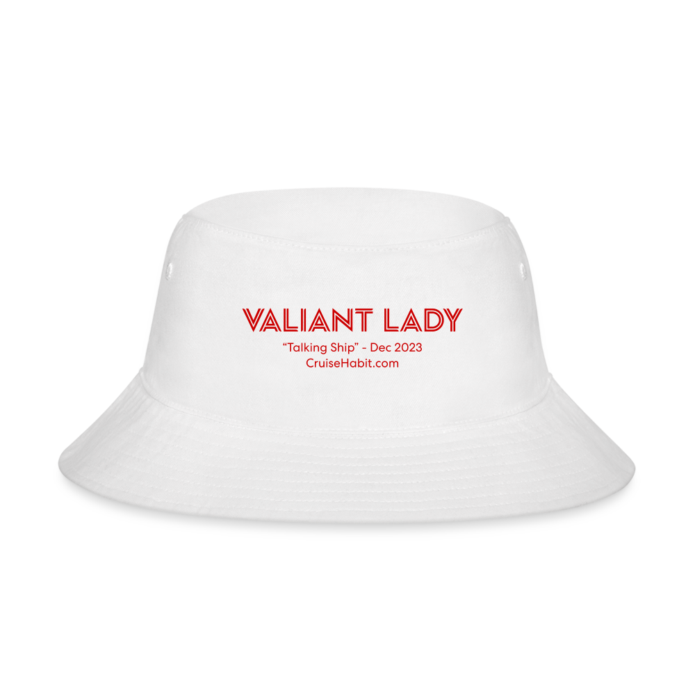 Valiant Lady Dec 2023 Bucket Hat v1 - white