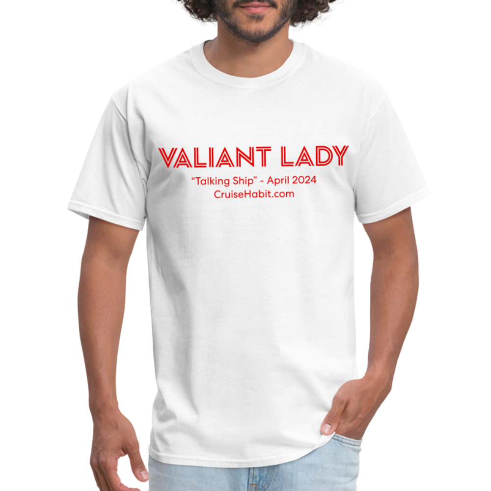 Valiant Lady April 2024 T-Shirt v1 - white