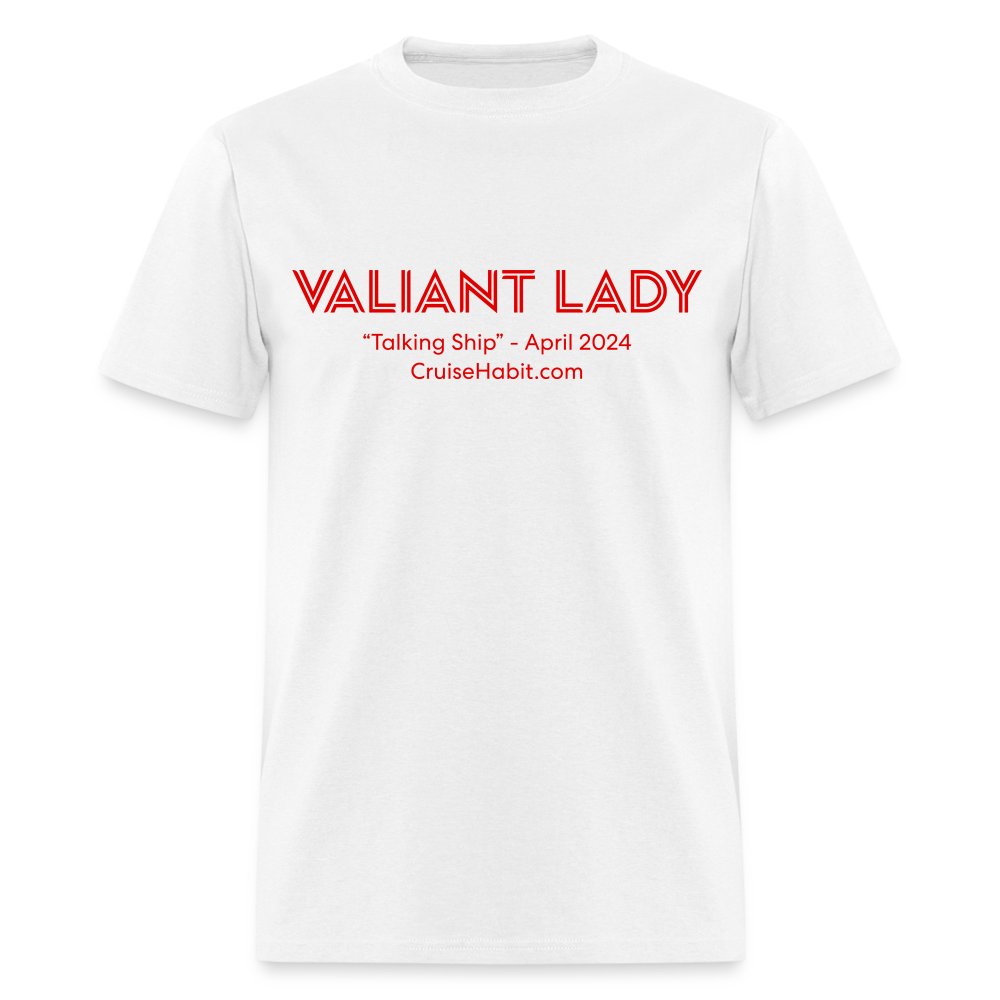 Valiant Lady April 2024 T-Shirt v1 - white