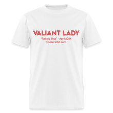 Load image into Gallery viewer, Valiant Lady April 2024 T-Shirt v1 - white