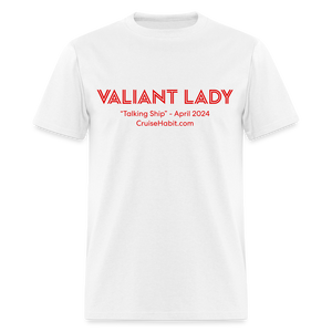 Valiant Lady April 2024 T-Shirt v1 - white
