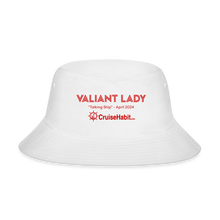 Load image into Gallery viewer, Valiant Lady April 2024 Bucket Hat - v2 - white