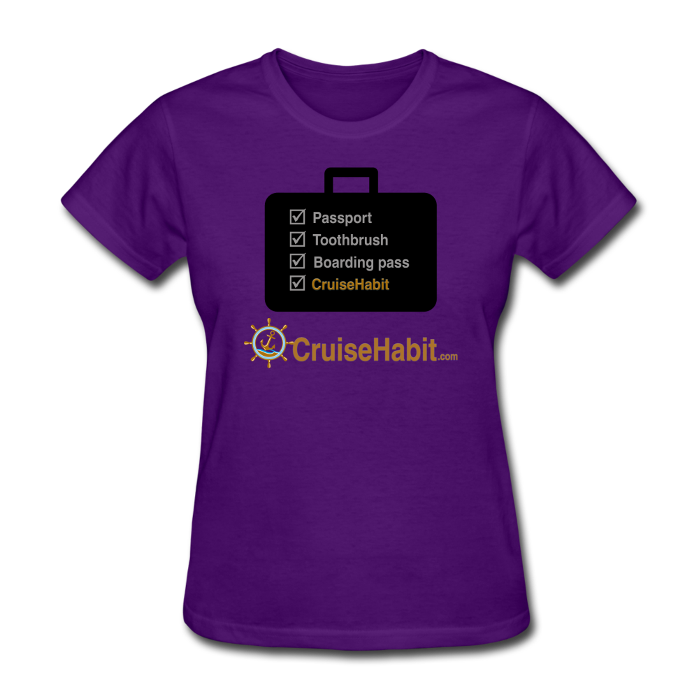 Cruise Checklist Shirt (Women's) - purple