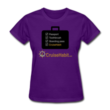 Load image into Gallery viewer, Cruise Checklist Shirt (Women&#39;s) - purple