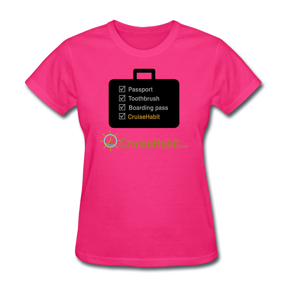 Cruise Checklist Shirt (Women's) - fuchsia