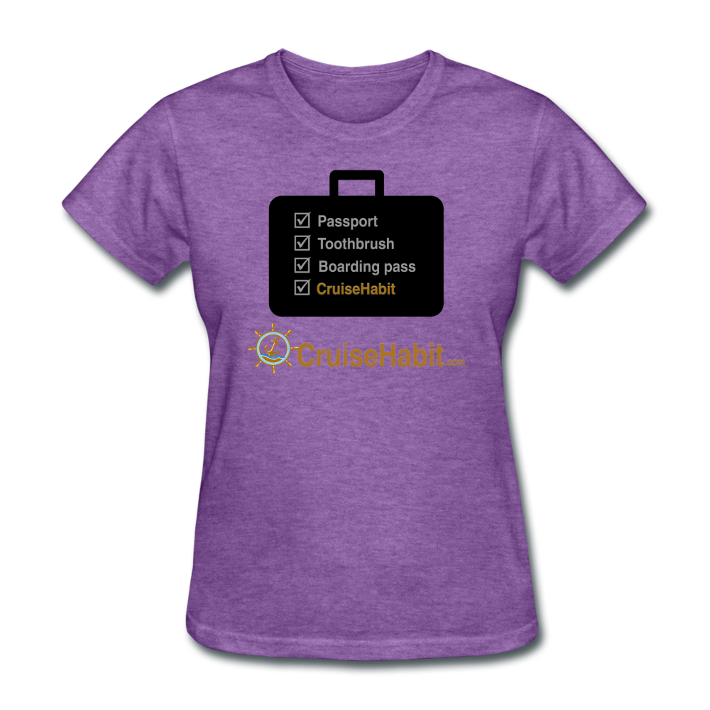 Cruise Checklist Shirt (Women's) - purple heather