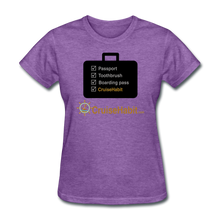 Load image into Gallery viewer, Cruise Checklist Shirt (Women&#39;s) - purple heather