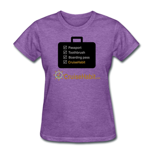 Cruise Checklist Shirt (Women's) - purple heather