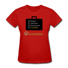Load image into Gallery viewer, Cruise Checklist Shirt (Women&#39;s) - red