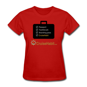 Cruise Checklist Shirt (Women's) - red