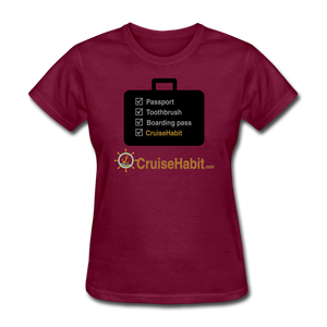 Cruise Checklist Shirt (Women's) - burgundy