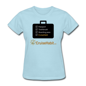 Cruise Checklist Shirt (Women's) - powder blue
