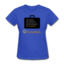Load image into Gallery viewer, Cruise Checklist Shirt (Women&#39;s) - royal blue