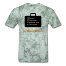 Load image into Gallery viewer, Cruise Checklist Shirt (Men&#39;s) - military green tie dye
