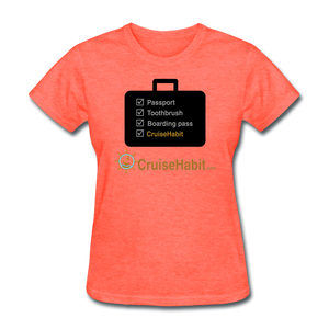 Cruise Checklist Shirt (Women's) - heather coral