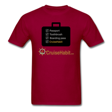 Load image into Gallery viewer, Cruise Checklist Shirt (Men&#39;s) - dark red