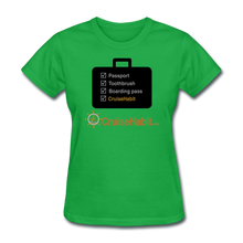 Load image into Gallery viewer, Cruise Checklist Shirt (Women&#39;s) - bright green