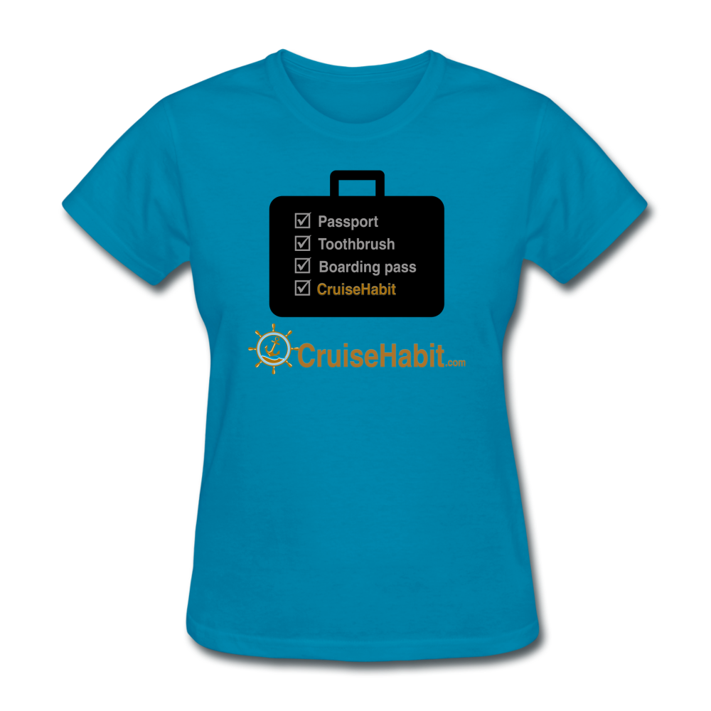 Cruise Checklist Shirt (Women's) - turquoise