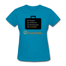 Load image into Gallery viewer, Cruise Checklist Shirt (Women&#39;s) - turquoise