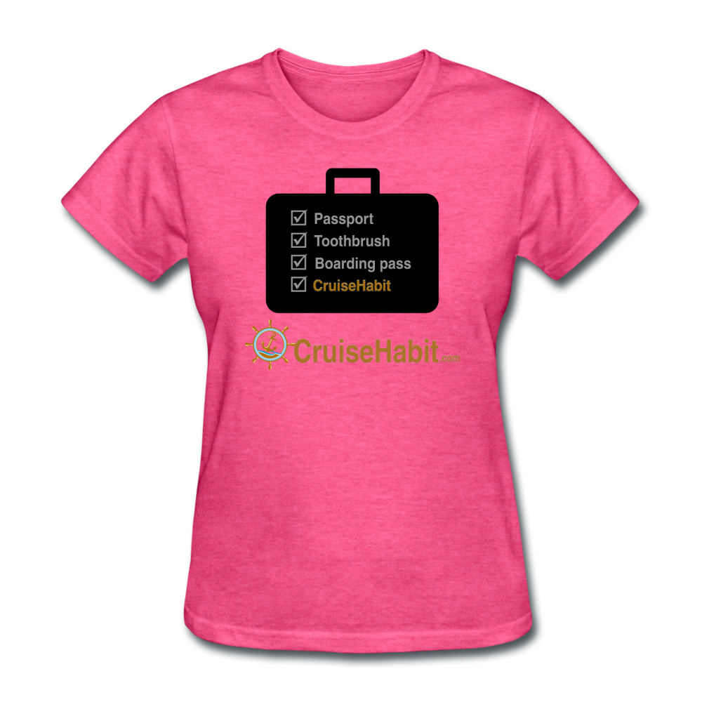 Cruise Checklist Shirt (Women's) - heather pink