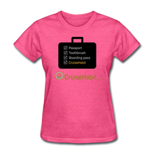 Load image into Gallery viewer, Cruise Checklist Shirt (Women&#39;s) - heather pink