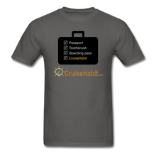 Load image into Gallery viewer, Cruise Checklist Shirt (Men&#39;s) - charcoal