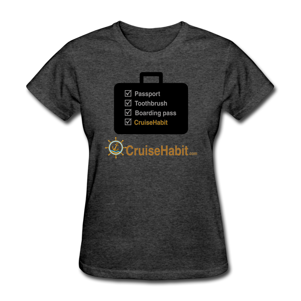 Cruise Checklist Shirt (Women's) - heather black