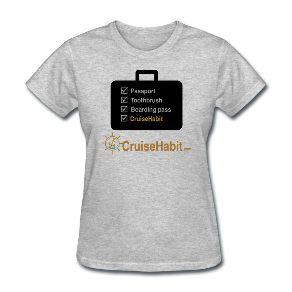 Cruise Checklist Shirt (Women's) - heather gray