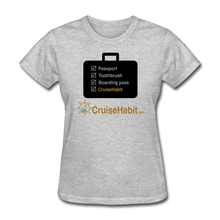 Load image into Gallery viewer, Cruise Checklist Shirt (Women&#39;s) - heather gray