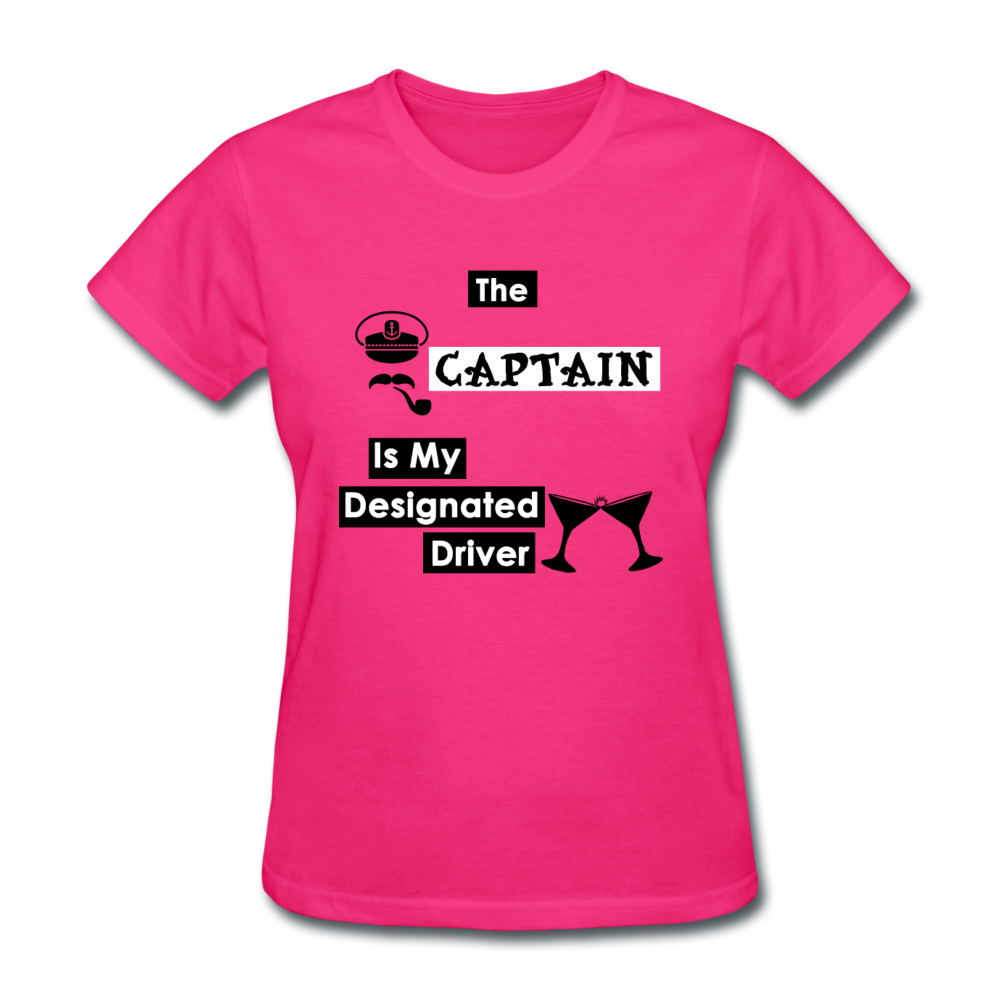 "The Captain Is My Designated Driver" - Women's T-Shirt-CruiseHabit