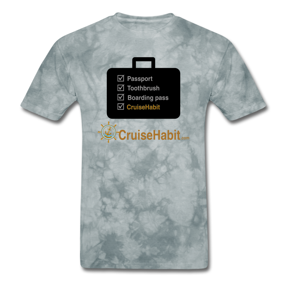 Cruise Checklist Shirt (Men's) - grey tie dye