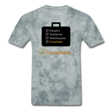Load image into Gallery viewer, Cruise Checklist Shirt (Men&#39;s) - grey tie dye