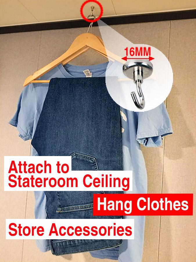 Strong Magnetic Hooks - Dry clothes in your cruise ship cabin and