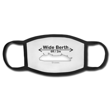 Load image into Gallery viewer, Wide Berth Face Mask - white/black