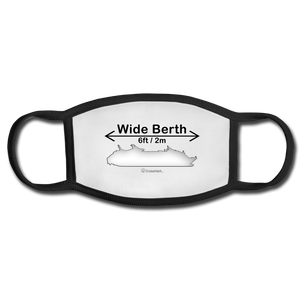 Wide Berth Face Mask - white/black